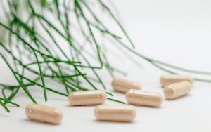 Image of several supplements for gut health.